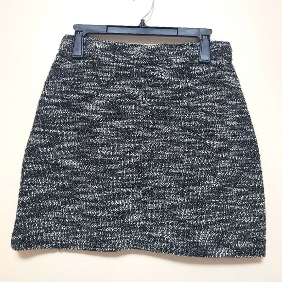 Loft Black and White Marled Skirt Women's Small - Picture 3 of 4